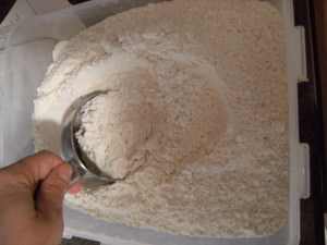 a scoop of all-purpose flour