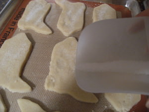 shortbread cookies on a baking pan