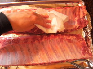 preparing baby back ribs for cooking