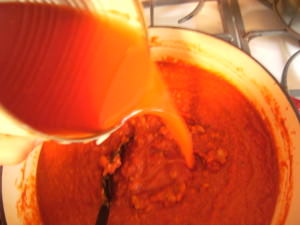 making fire roasted tomato sauce - 3