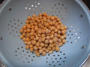 garbanzo beans for making Mediterranean hummus