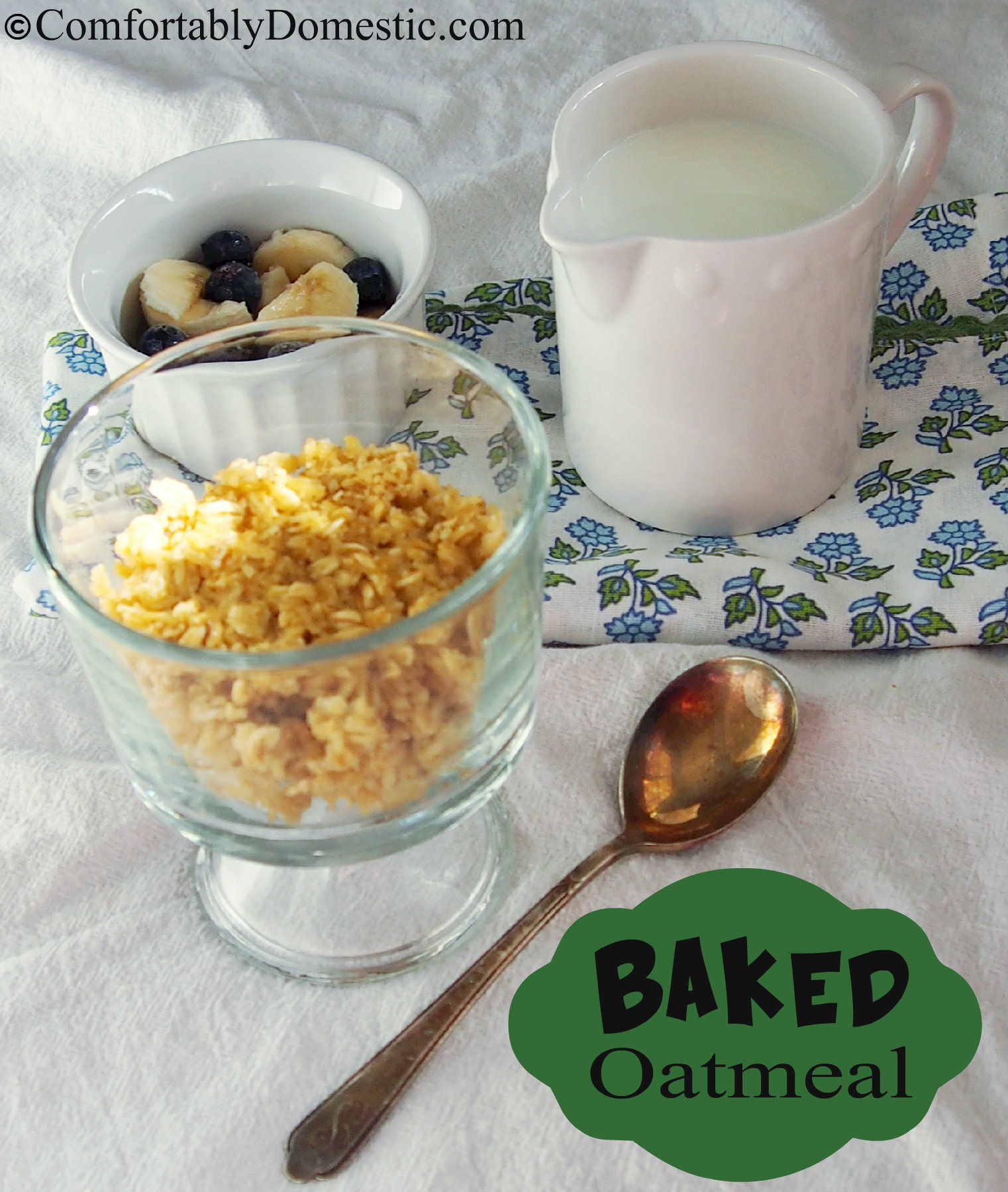 Hearty Baked Oatmeal - Get the recipe from ComfortablyDomestic.com