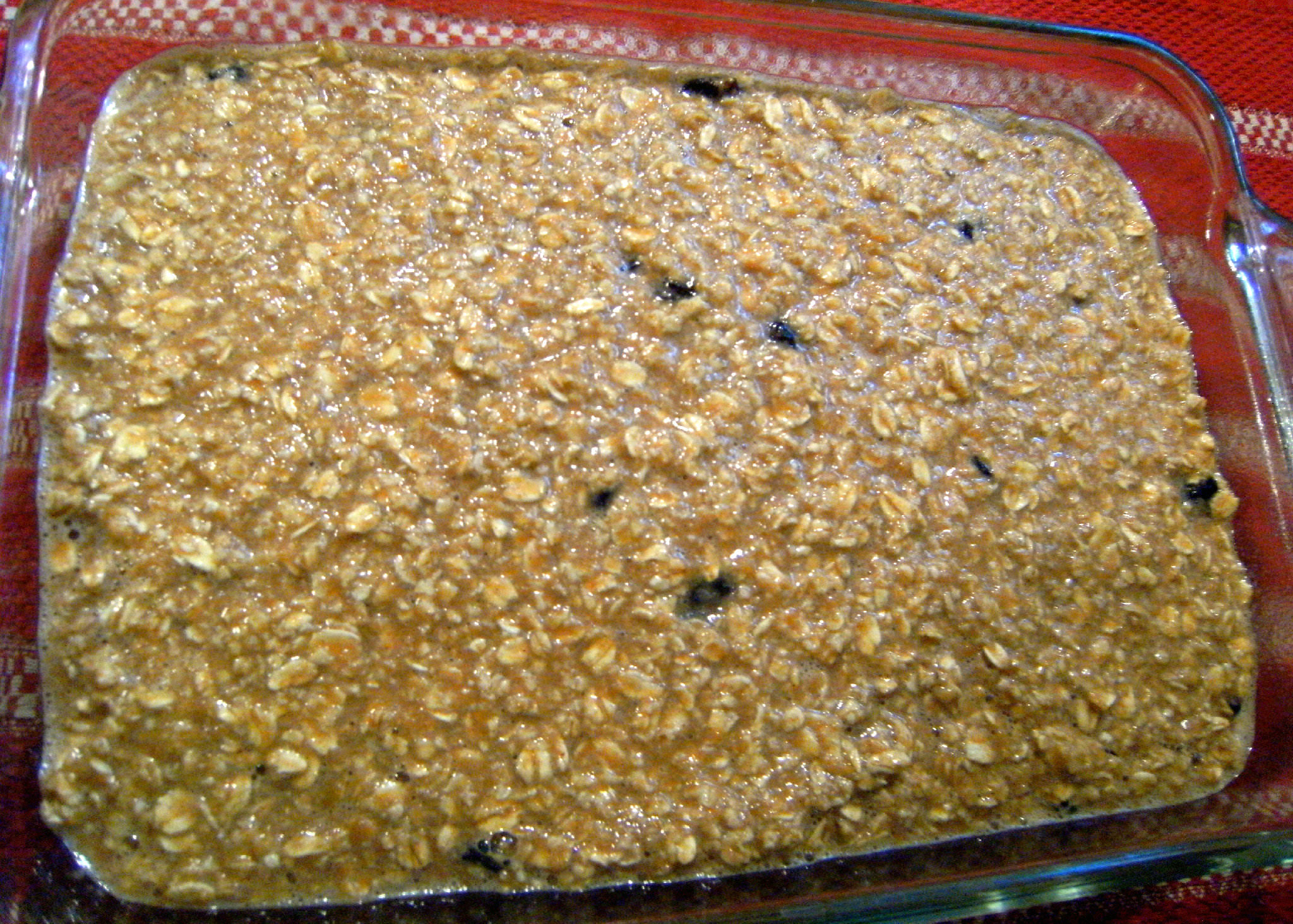 baked oatmeal recipe, ready for baking