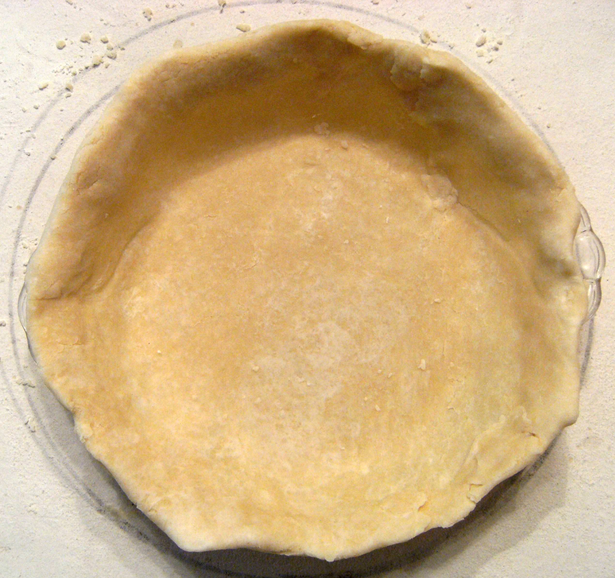 how to make homemade pie crust - completed and ready to fill and bake