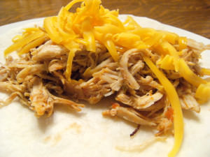Shredded Chicken Tacos Recipe, made in a slow cooker - from ComfortablyDomestic.com
