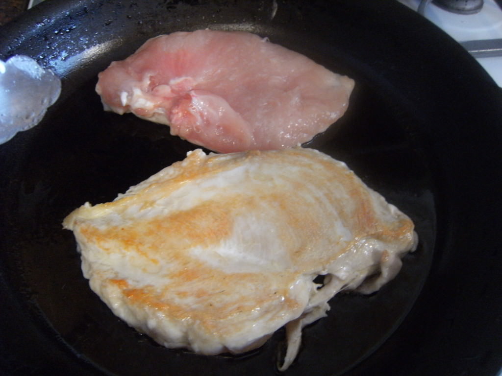 searing chicken breast to make slow cooker chicken chili