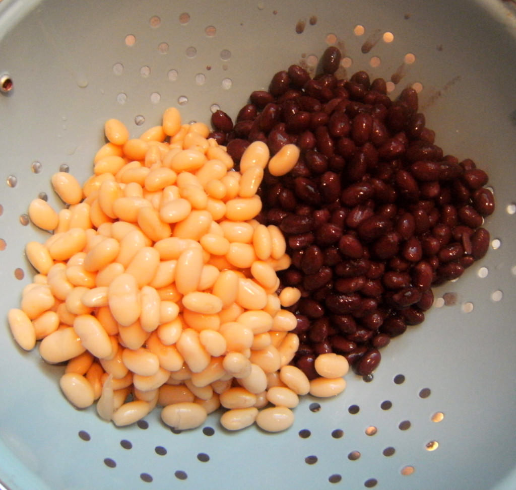 Great northern beans and black beans for slow cooker chicken chili