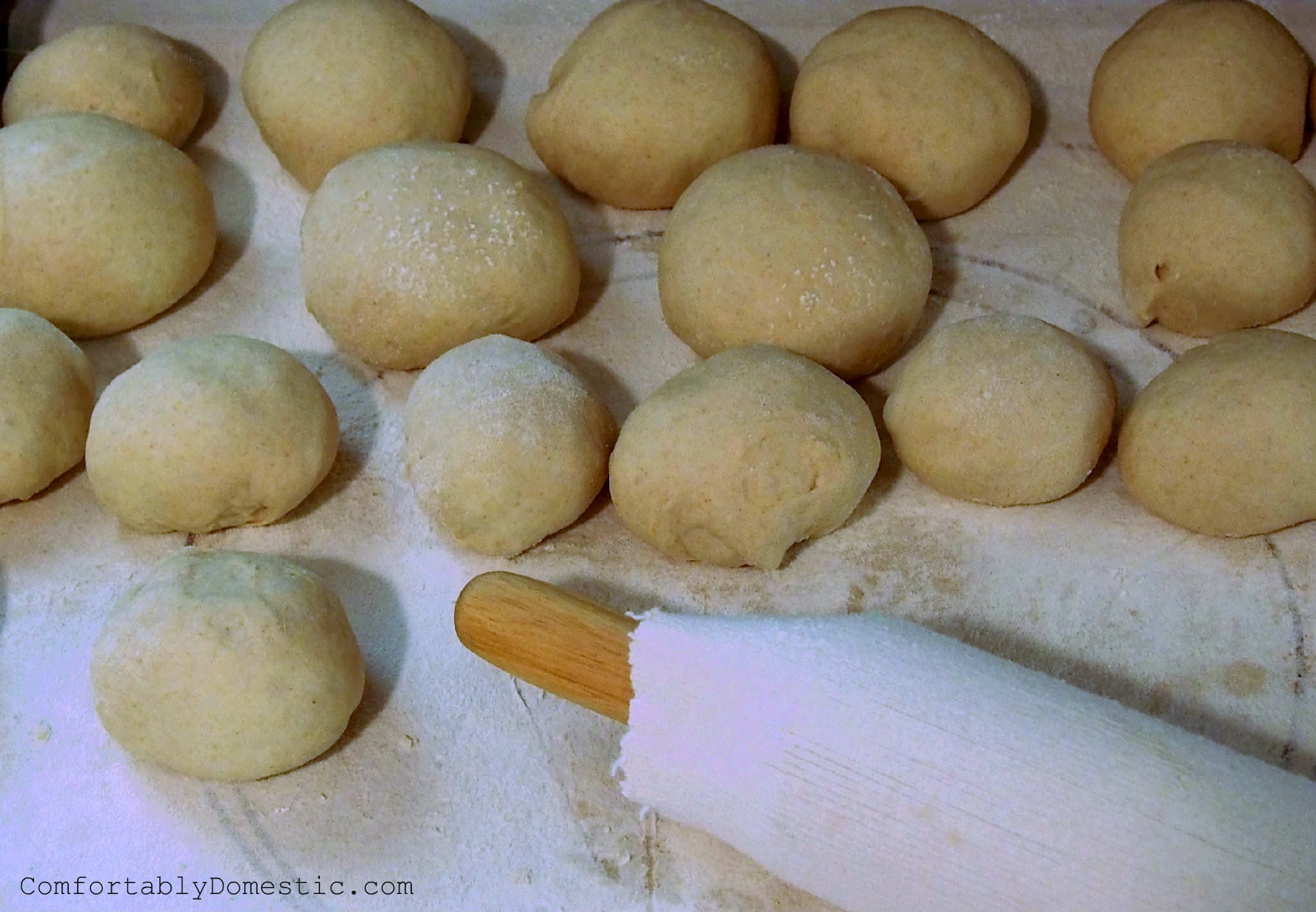balls of pasty dough