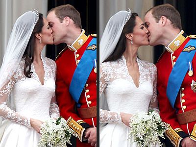 Prince William & Catherine Middleton Kiss Twice at Buckingham Palace | Royal Wedding, Kate Middleton, Prince William