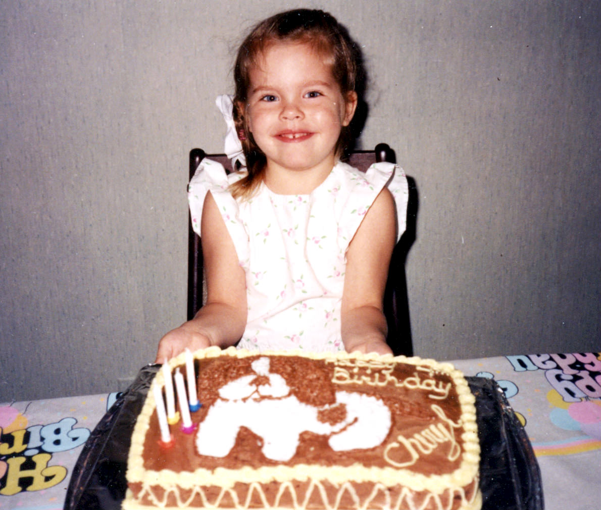 Cheryl 4th birthday 1991edited