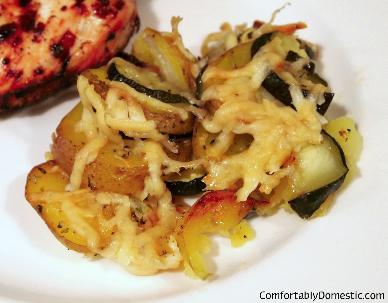 Potato and Zucchini Gratin | ComfortablyDomestic.com