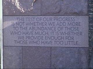 the Franklin Roosevelt Memorial