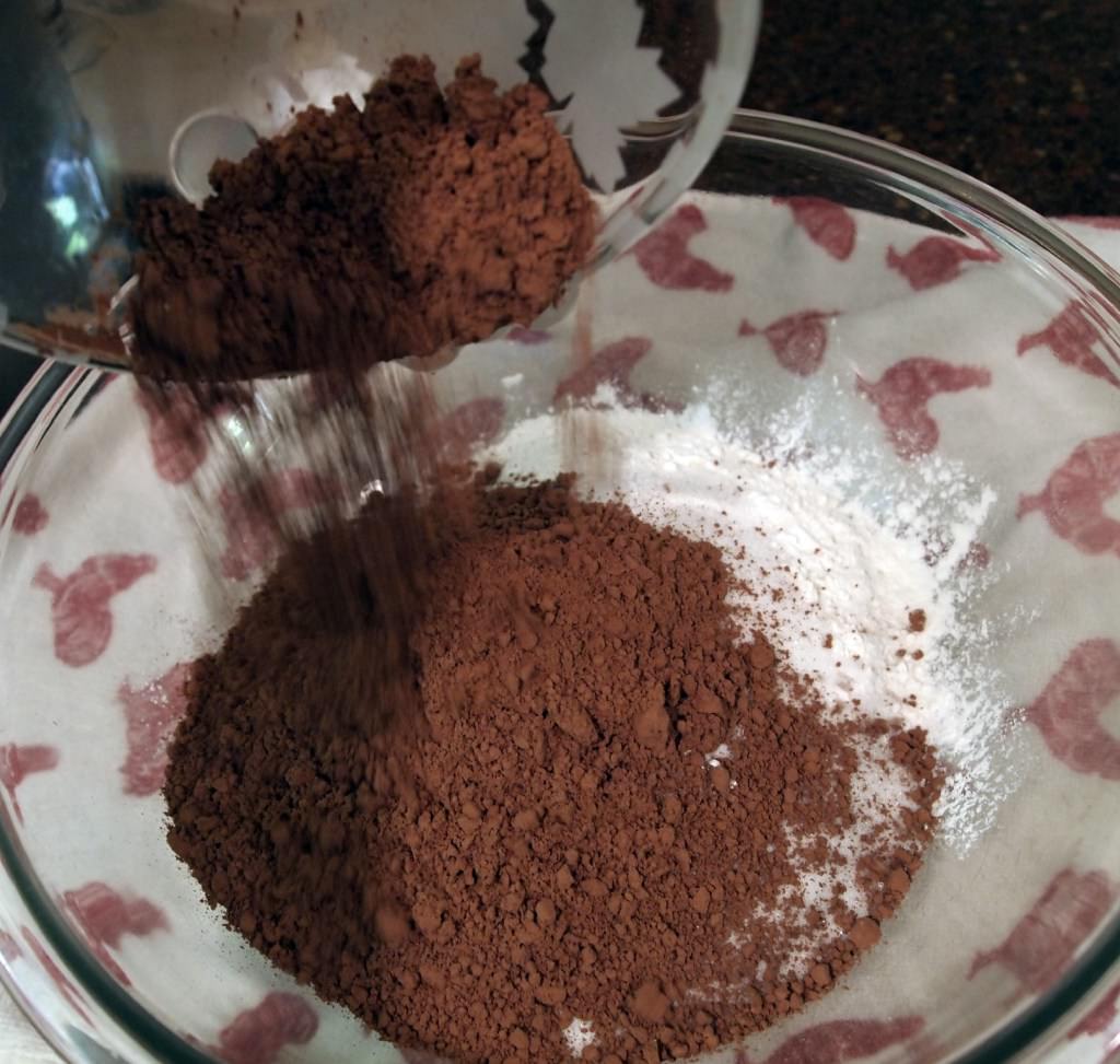 making my favorite chocolate cake recipe