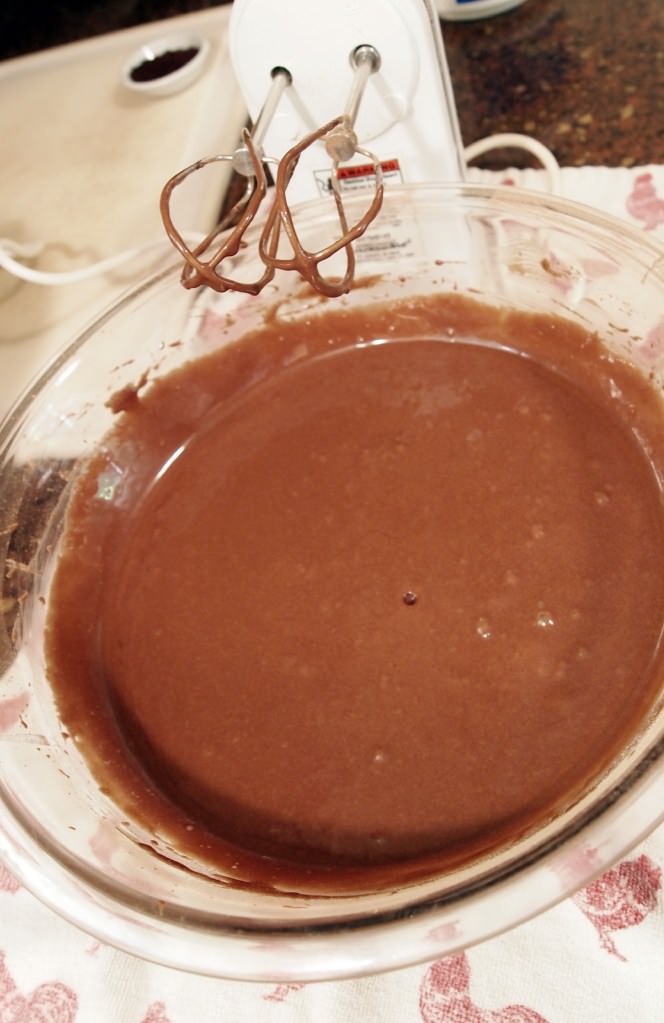 making my favorite chocolate cake recipe