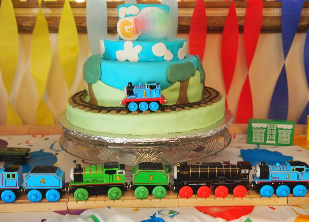 My favorite chocolate cake recipe, decorated with a Thomas the Tank Engine theme. | ComfortablyDomestic.com