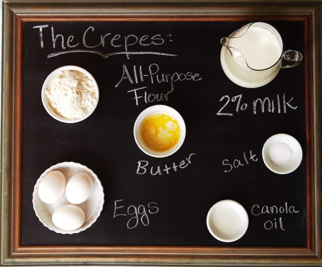 Ingredients needed to make Tuscan Crepes