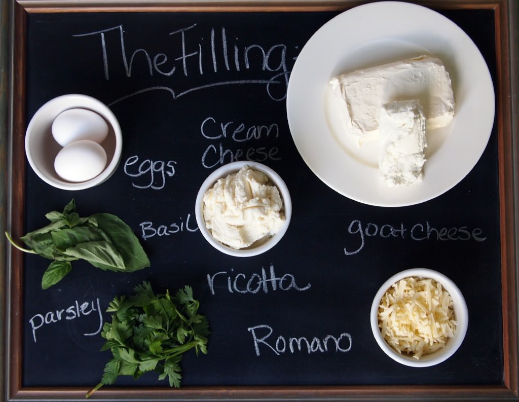 Ingredients to make the filling for Tuscan crepes | ComfortablyDomestic.com