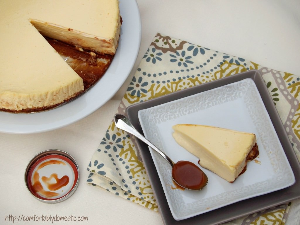 How to make a PERFECT cheesecake, recipe and instructions from ComfortablyDomestic.com - This method results in cheesecake perfection every single time--no cracks, lumps or sunken middles!