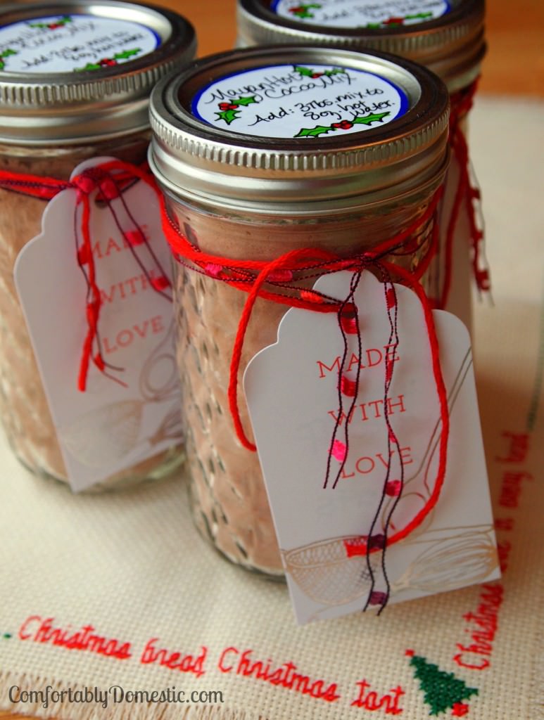 Finding last minute Christmas gifts doesn't have to be difficult or expensive! Make this recipe for Mayan hot cocoa mix, packed into a decorative mason jar! Get the recipe from ComfortablyDomestic.com