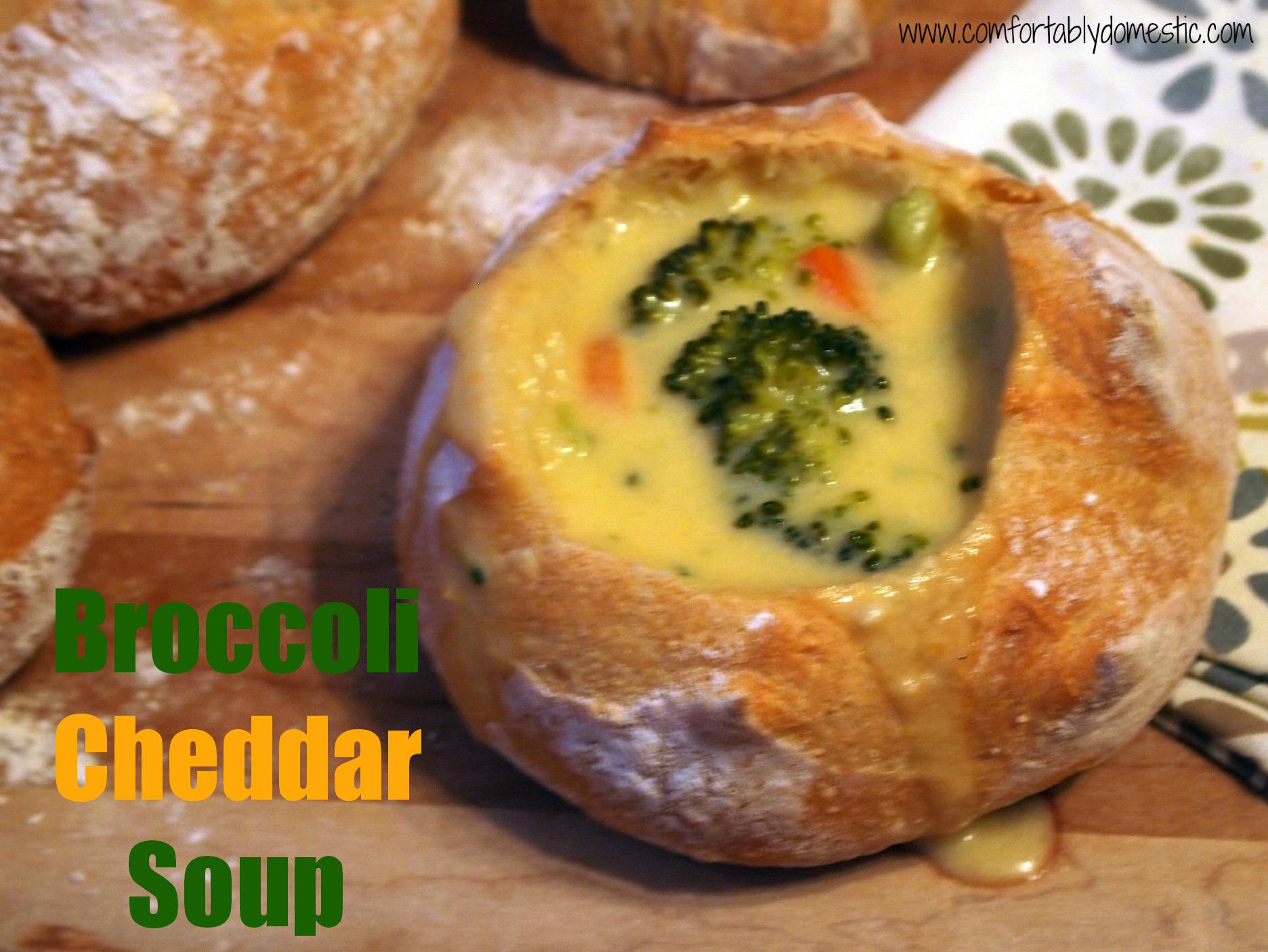 Homemade Broccoli Cheddar Soup | ComfortablyDomestic.com