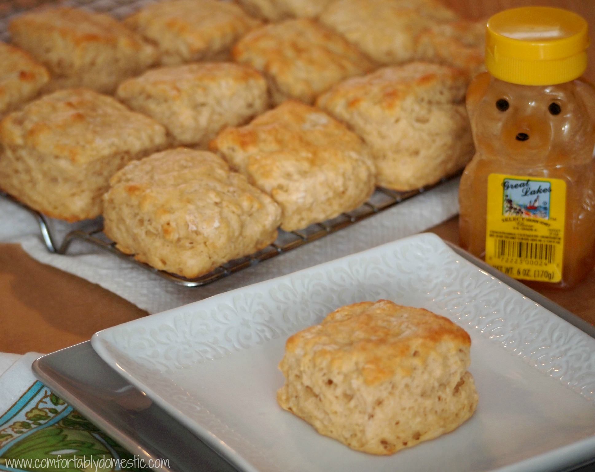Whole Wheat Buttermilk Biscuits via Comfortably Domestic.com