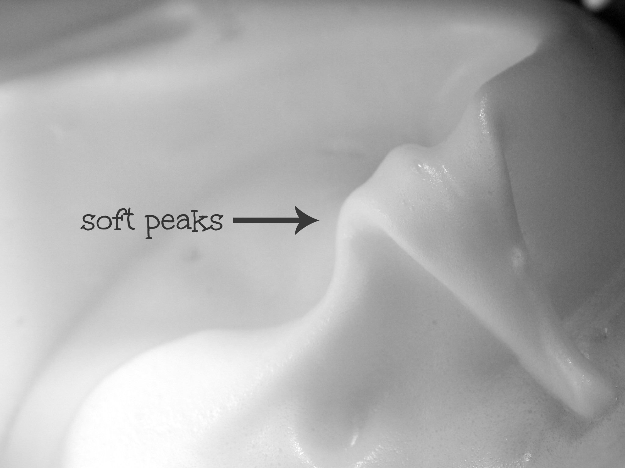 soft peaked egg whites