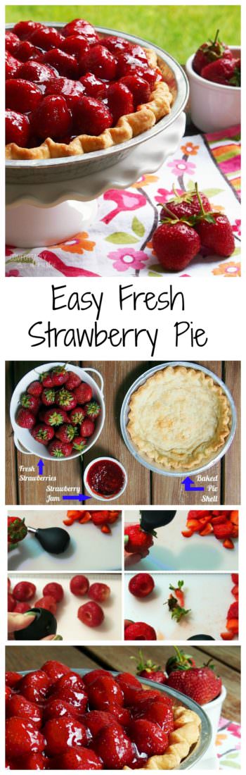 Fresh Strawberry Pie tastes like sweet summertime wrapped up in a butter crust. | ComfortablyDomestic.com