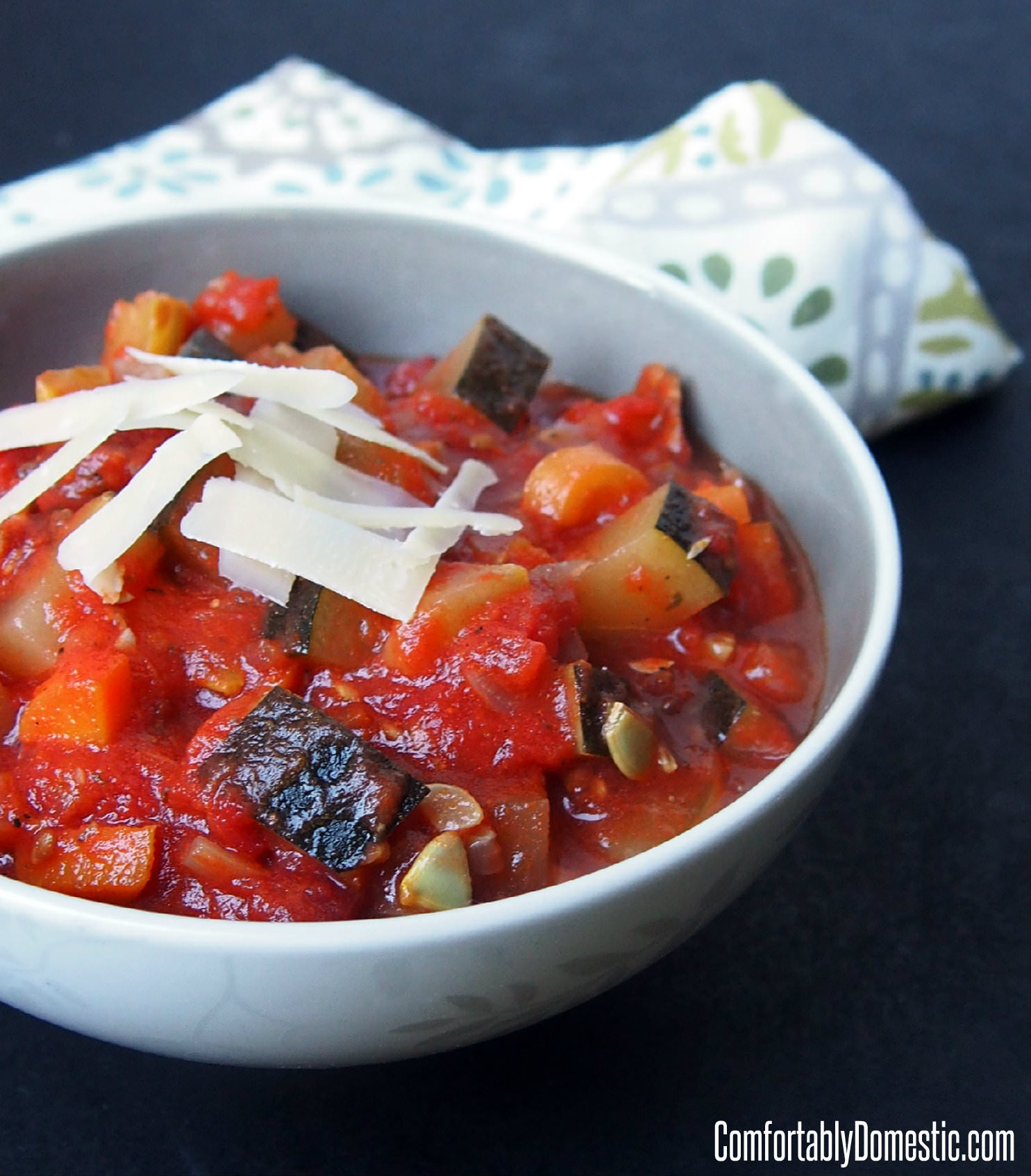 Homemade Ratatouille is a hearty, fresh vegetable stew, meant to nourish your body and warm your soul. | ComfortablyDomestic.com