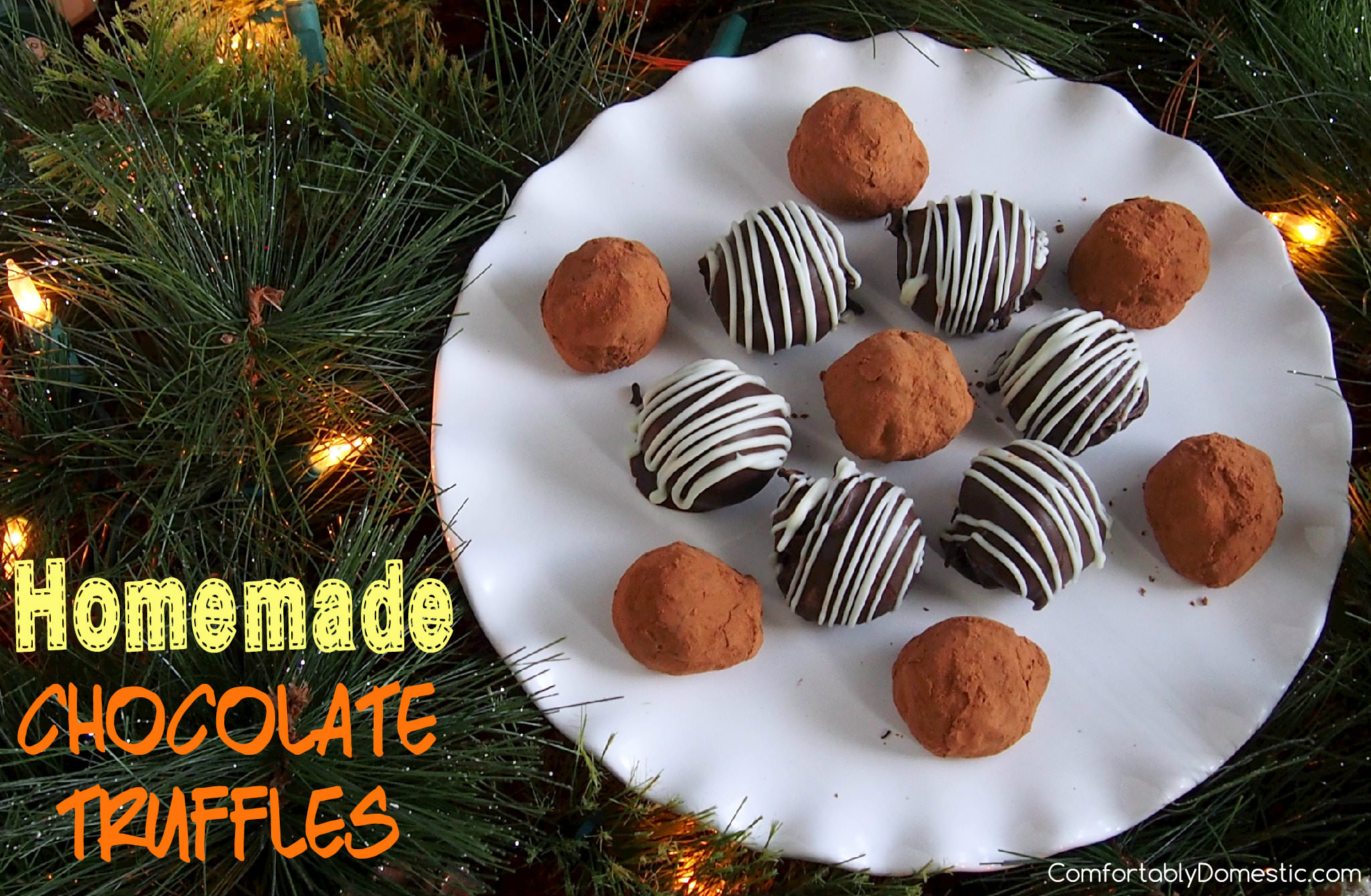 Homemade Chocolate Truffles || ComfortablyDomestic.com