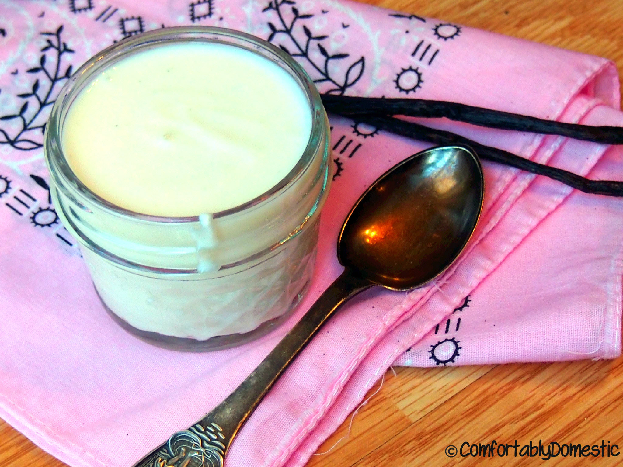 Homemade Vanilla Greek Yogurt from ComfortablyDomestic.com
