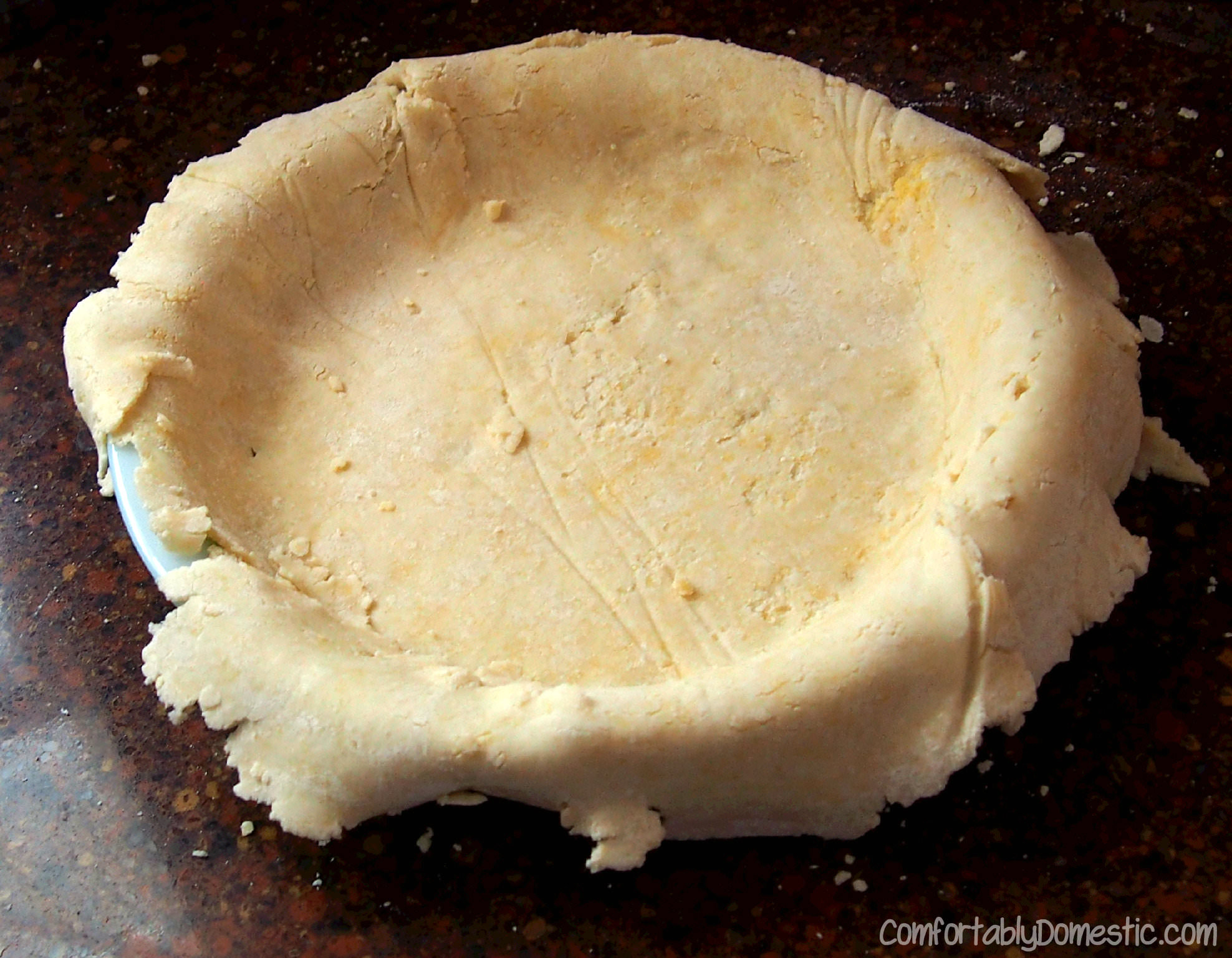 Transferring the gluten free dough | ComfortablyDomestic.com