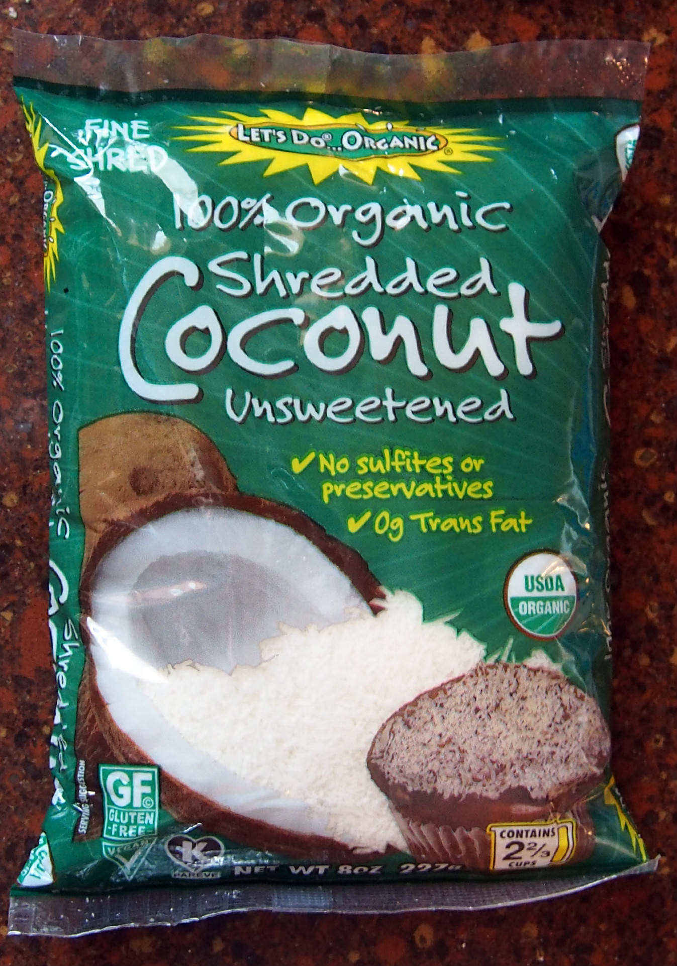 organic unsweetened coconut