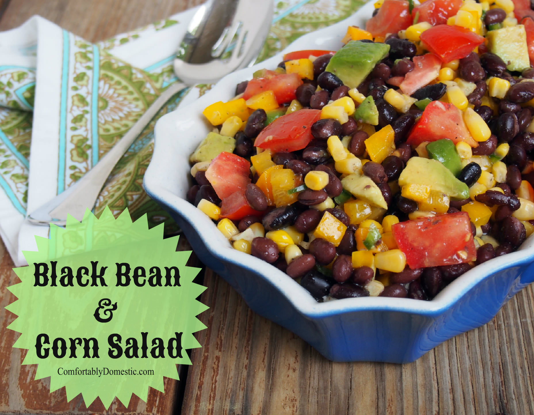 Black Bean and Corn Salad || ComfortablyDomestic.com
