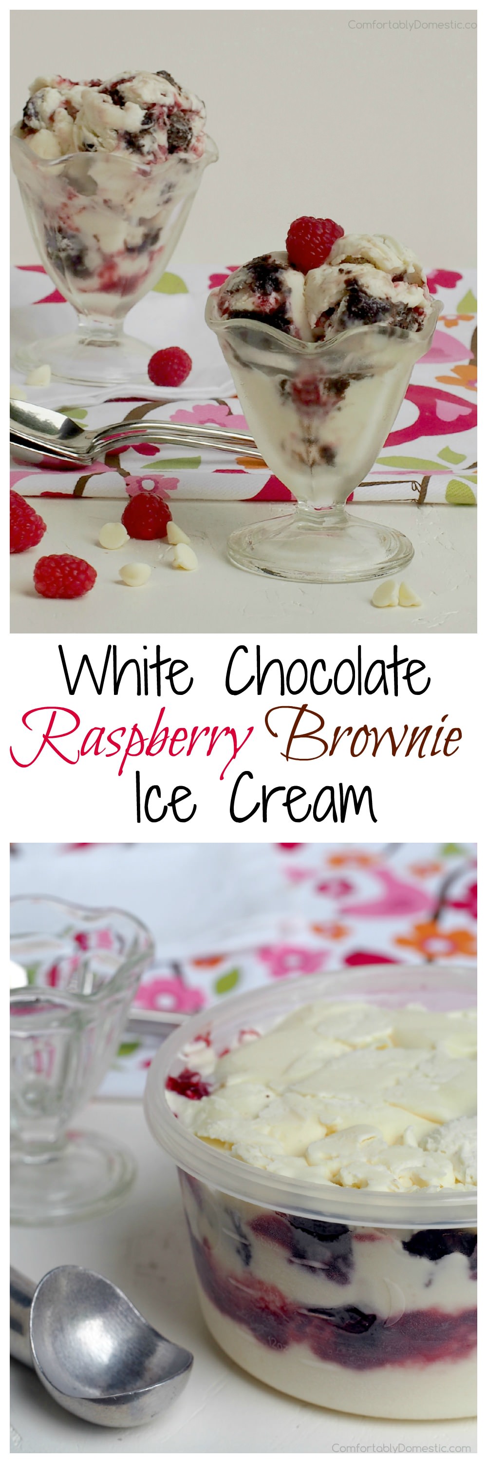 White-Chocolate-Raspberry-Brownie-Ice-Cream | ComfortablyDomestic.com