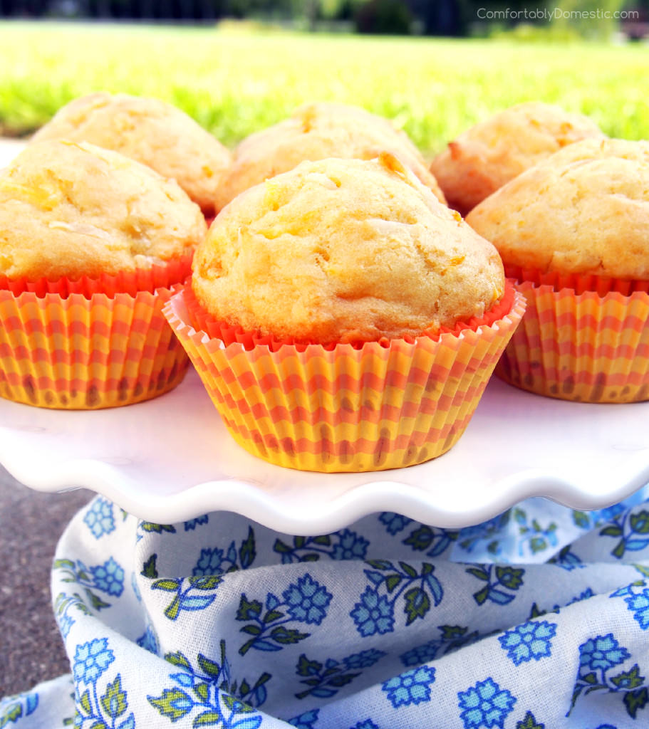 Morning Glory Muffins with Carrots, Pineapple, and Coconut. The perfect easy breakfast recipe! | ComfortablyDomestic.com