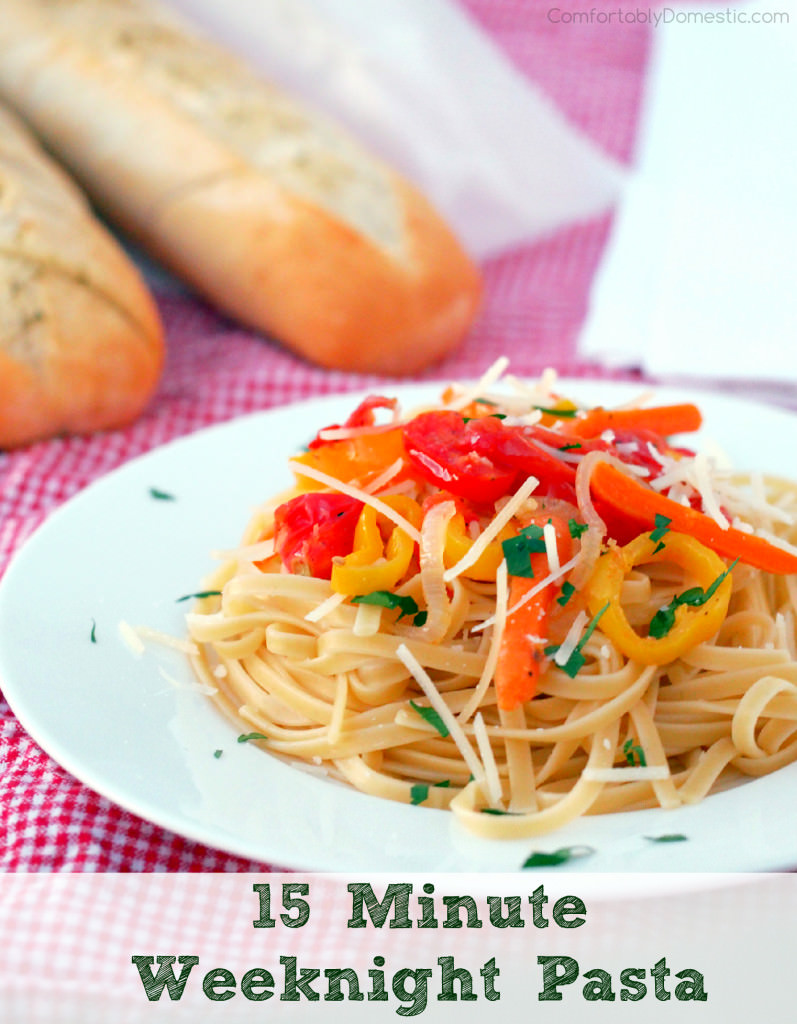15-Minute Weeknigh Pasta Recipe | ComfortablyDomestic.com