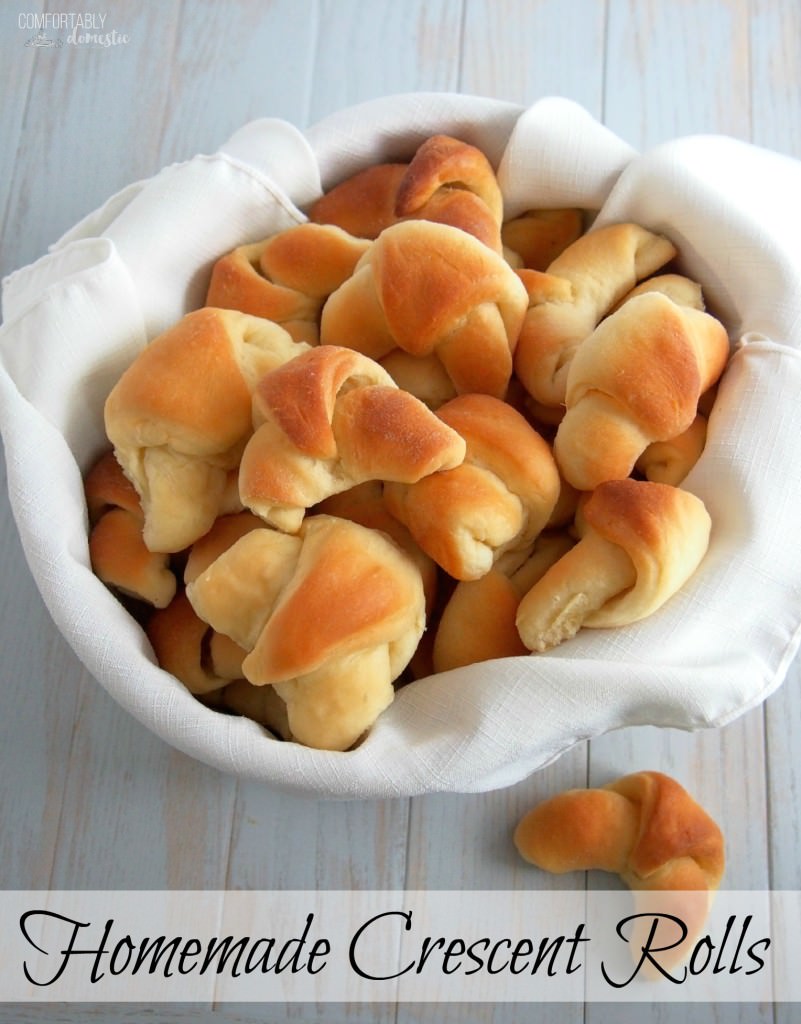 Crescent rolls made from scratch are soft, buttery, and just slightly sweet—so much better than the canned variety. Recipe is easily halved or doubled for holiday meals. | ComfortablyDometic.com