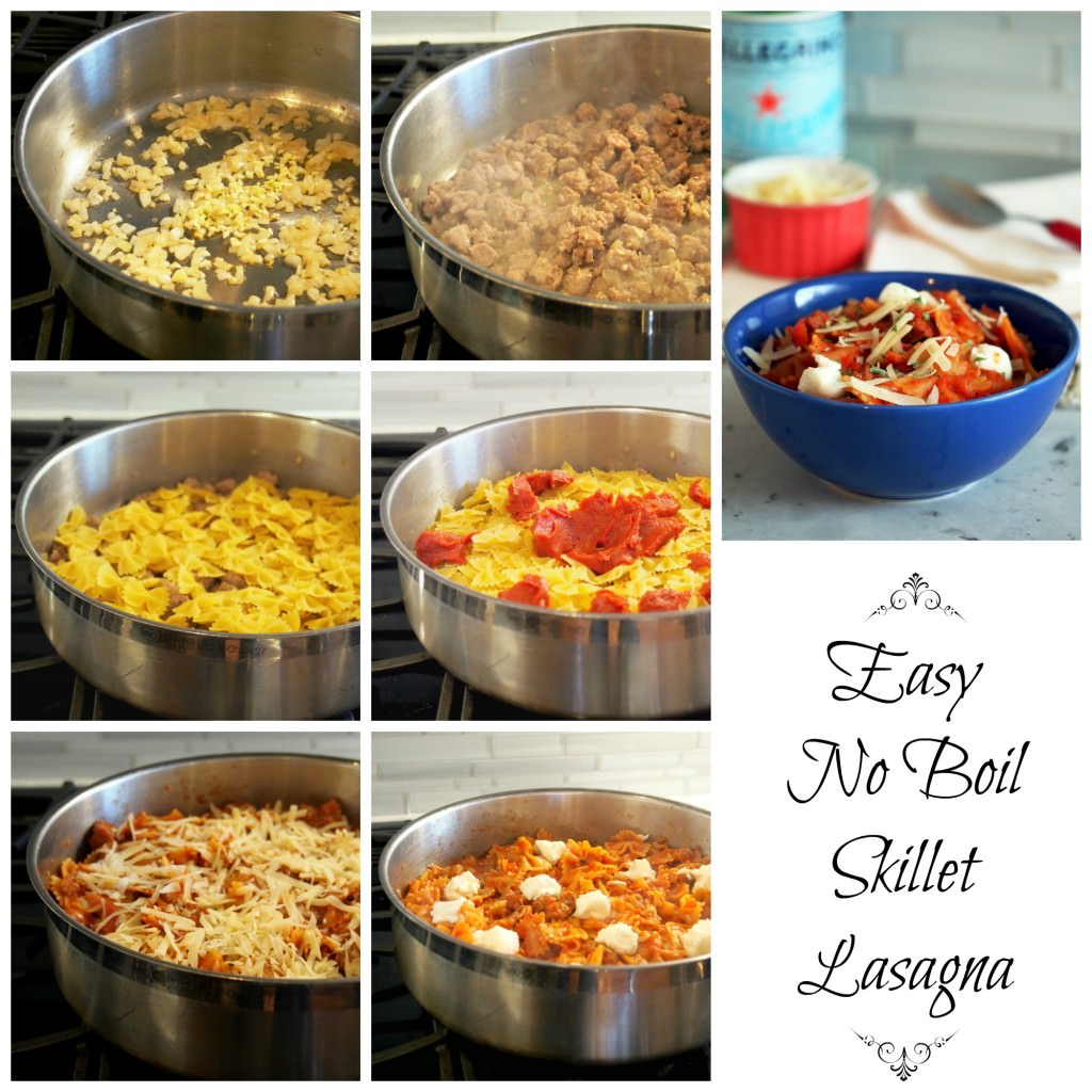 Skillet lasagna has all of the rich and hearty flavors of deep dish lasagna, blended together with the ease and convenient preparation of a one pan dinner.