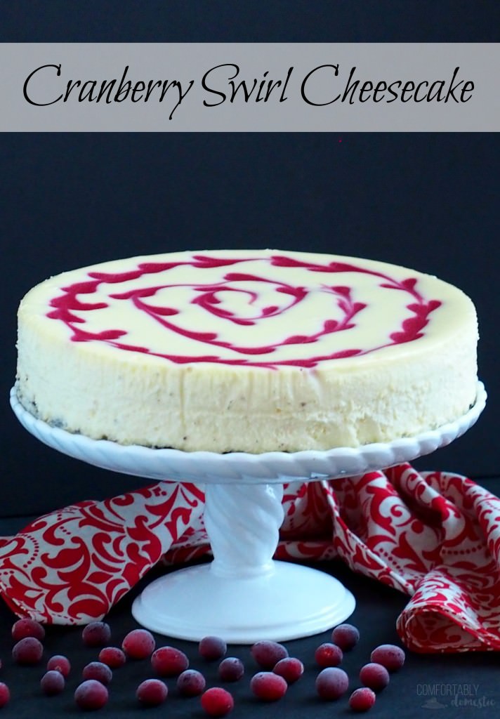 Cranberry-Swirl-Cheesecake | ComfortablyDomestic.com