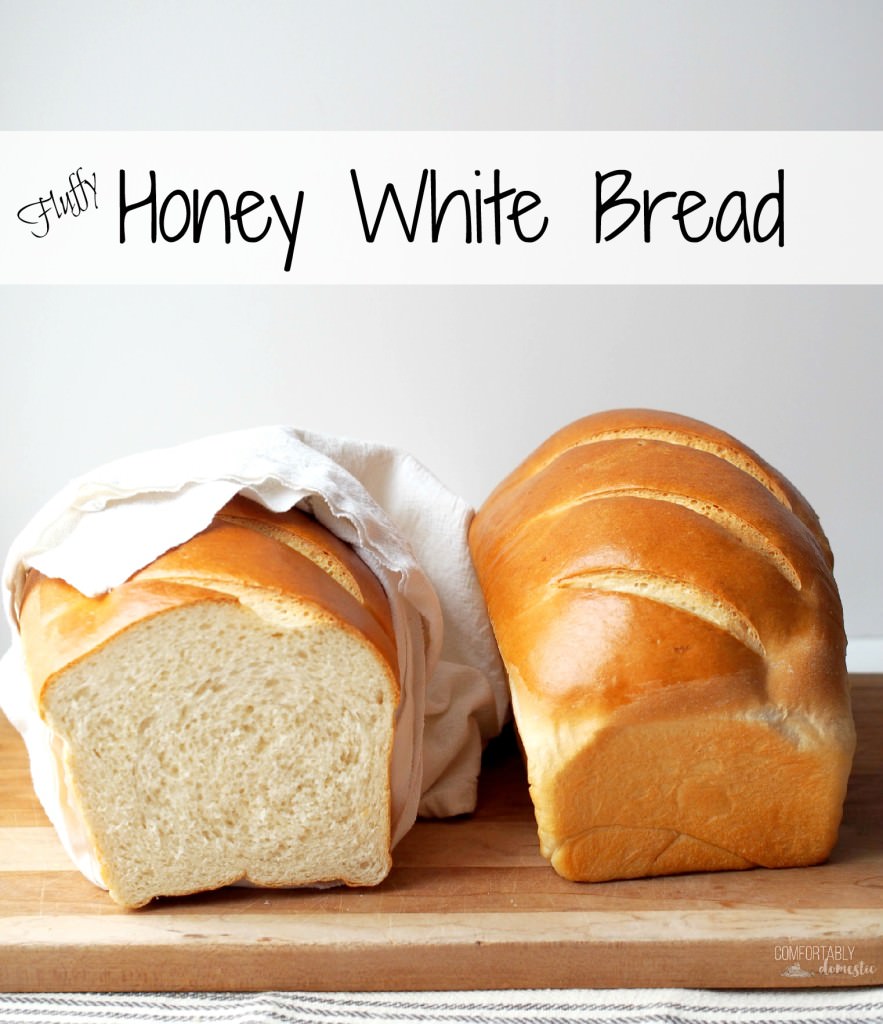 Honey-White-Bread is luxuriously soft and fluffy—perfectly happy slathered with butter and served with a meal as it is as a canvas for building a really great sandwich. | ComfortablyDomestic.com
