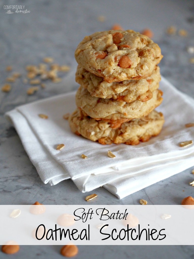 Soft-Batch-Oatmeal-Scotchies-Cookies-are-gloriously-soft-and-chewy-cookies-with-sweet-butterscotch-morsels |ComfortablyDomestic.com