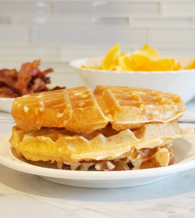 Easy-Overnight-Waffles are made with a simple yeast batter that comes together in minutes, rises in the refrigerator overnight, and results in a gloriously fluffy and light waffle without the need for much hands on preparation.
