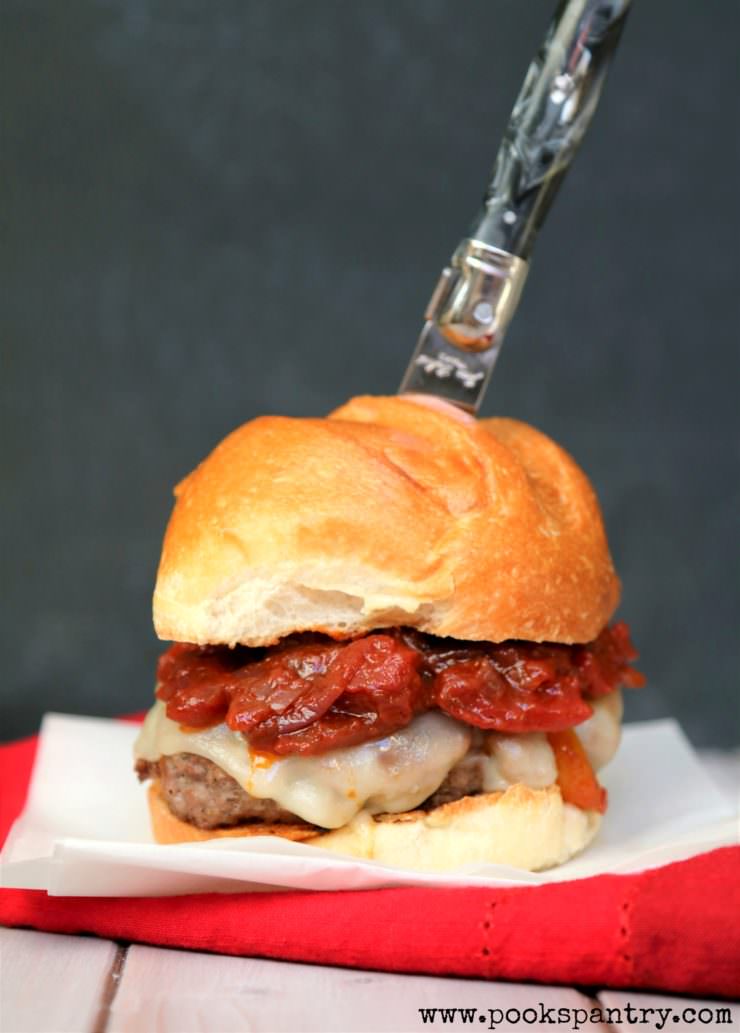 Italian-Sausage-and-Peppers-Burger