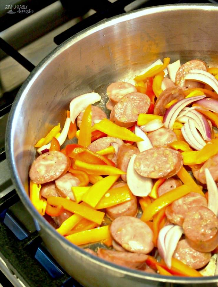 Sausage-Stir-Fry is an easy weeknight dinner that can be on the table in about 20 minutes. Made with quality Aidell’s sausage and a load of fresh vegetables, this healthy meal is one you can feel good about feeding the family.