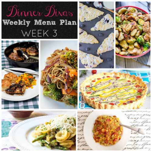 Weekly-Menu-Plan-Week-3 is all about tossing veggies into the mix for healthy, satisfying meals with an abundance of fresh flavors. 