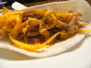 Slow Cooker Shredded Chicken Tacos Recipe - from ComfortablyDomestic.com