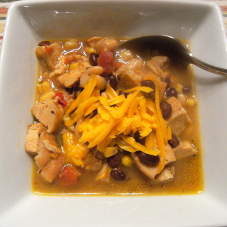 Slow Cooker Chicken Chili - Recipe on ComfortablyDomestic.com