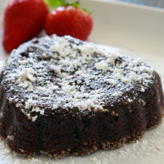 Molten chocolate lava cake is a rich, decadent dessert, perfect for any special occasion. This cake is heart shaped, making it a perfect Valentine's Day dessert! | ComfortablyDomestic.com