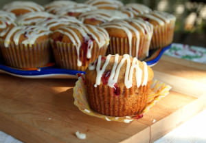 Pumpkin cranberry muffins ﻿ ﻿use the best flavors of fall to create a moist, fluffy muffin for breakfast or any time snack. The drizzle of sweet glaze on top takes them over the top. | ComfortablyDomestic.com