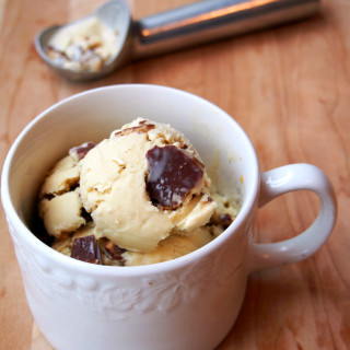 Lightened Up Coffee Toffee Ice Cream | ComfortablyDomestic.com